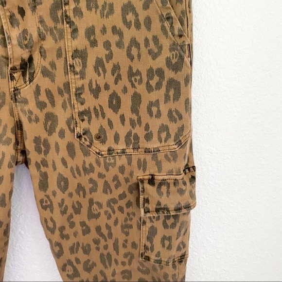 FRAME Cheetah Cargo Skinny Jeans Stretch Mid-Rise Cropped Size 28 NWT - Picture 4 of 10